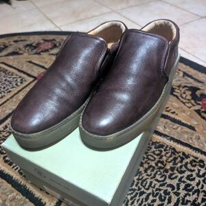 Men's Brown Leather Slip-On Shoes